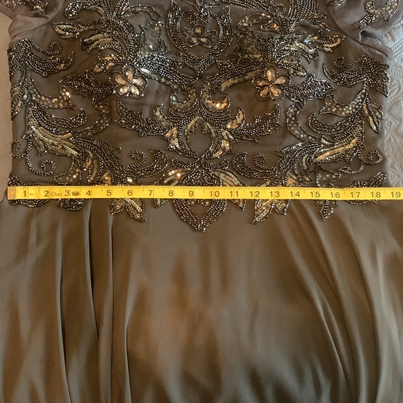 Xcape Evenings “Jerri” beaded short sleeve chiffon gown - Picture 7 of 13